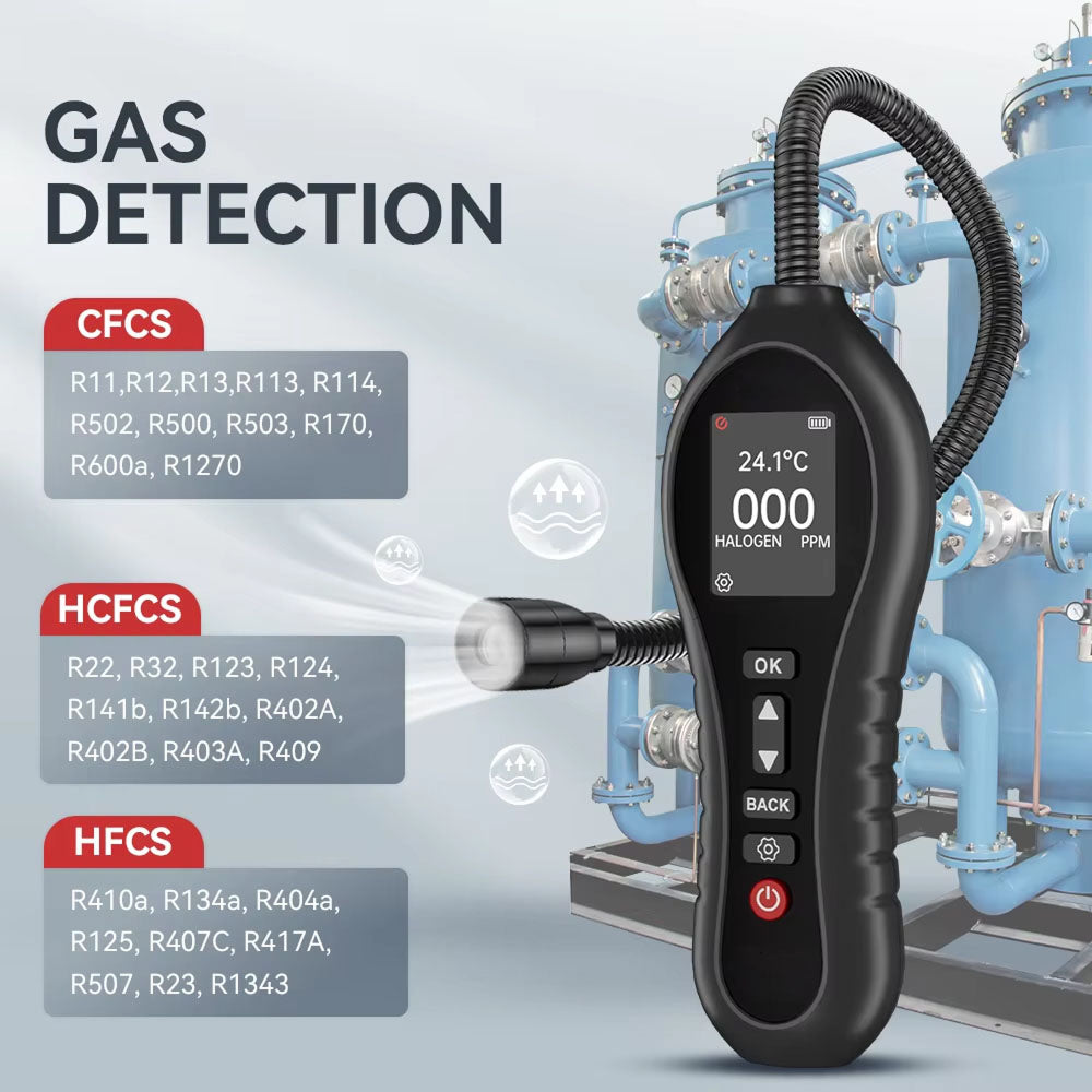 SafeNoil Refrigerant Leak Detector - 1 PPM Ultra-Precise HVAC Leak Detector with 250mm Flexible Probe