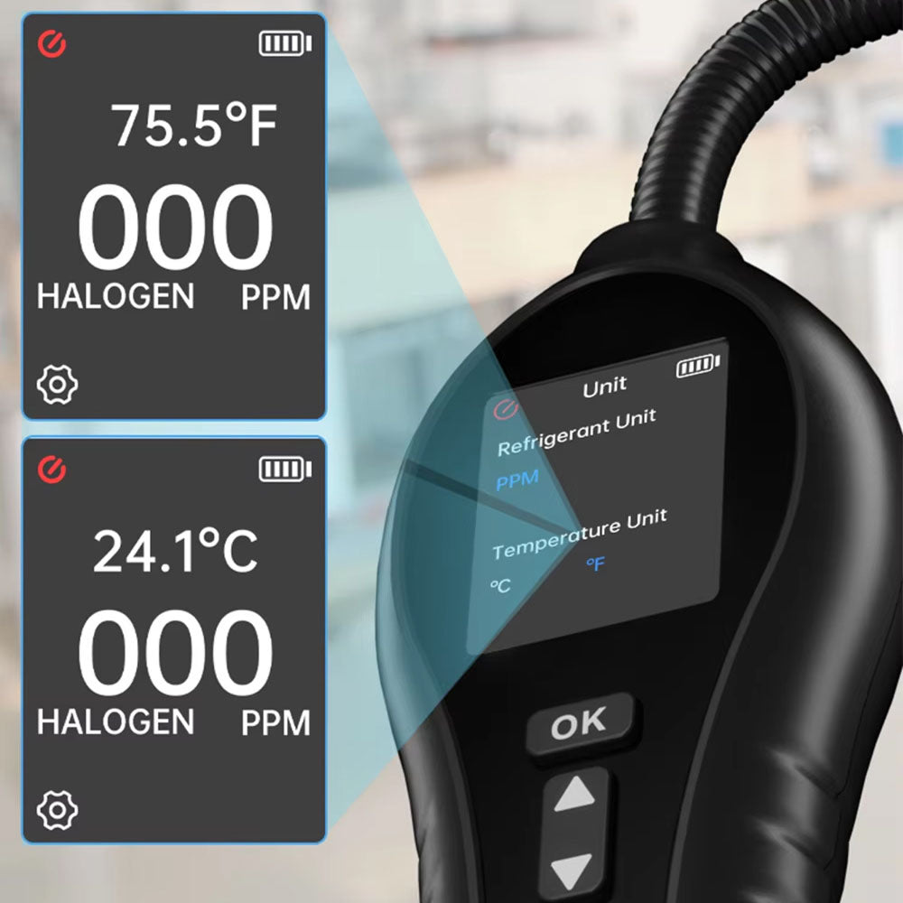 SafeNoil Refrigerant Leak Detector - 1 PPM Ultra-Precise HVAC Leak Detector with 250mm Flexible Probe