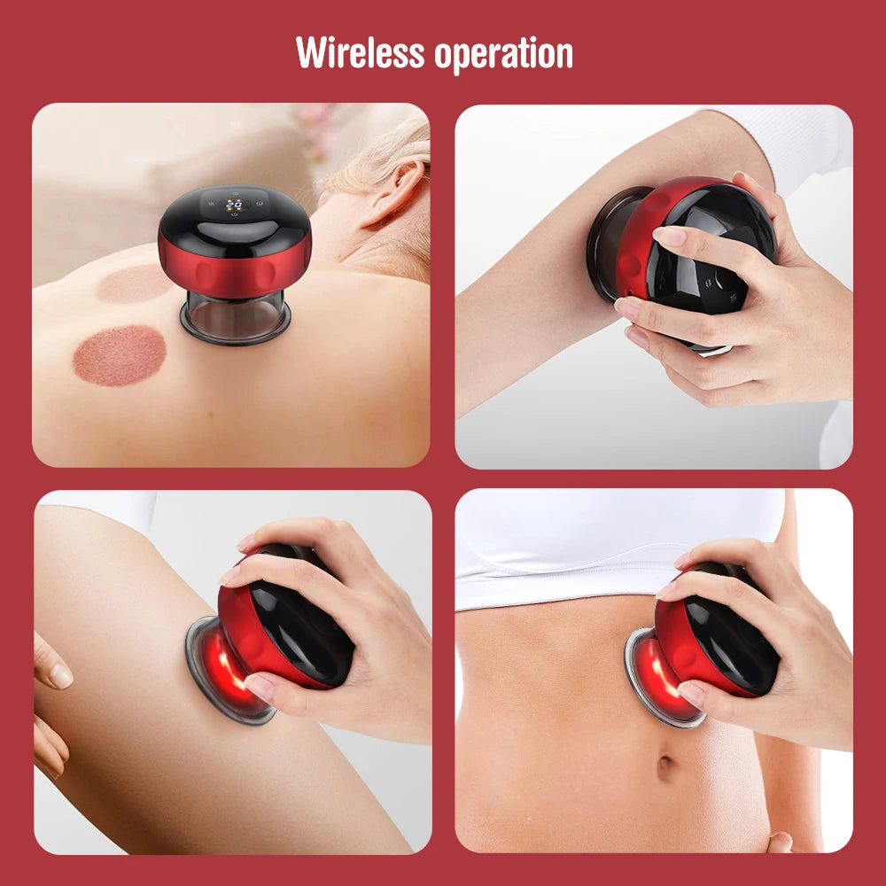 SapixAmi 3-in-1 Smart Cupping Therapy with Red Light & Heat