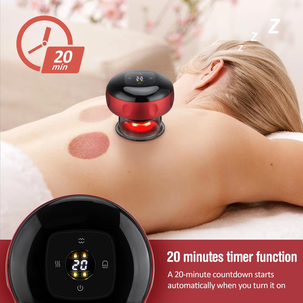 SapixAmi 3-in-1 Smart Cupping Therapy with Red Light & Heat