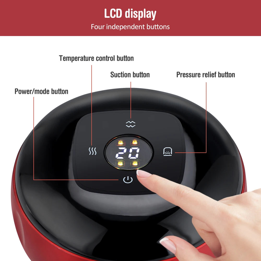 SapixAmi 3-in-1 Smart Cupping Therapy with Red Light & Heat