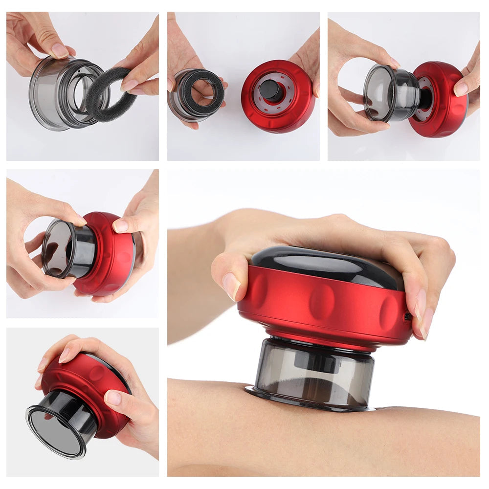 SapixAmi 3-in-1 Smart Cupping Therapy with Red Light & Heat