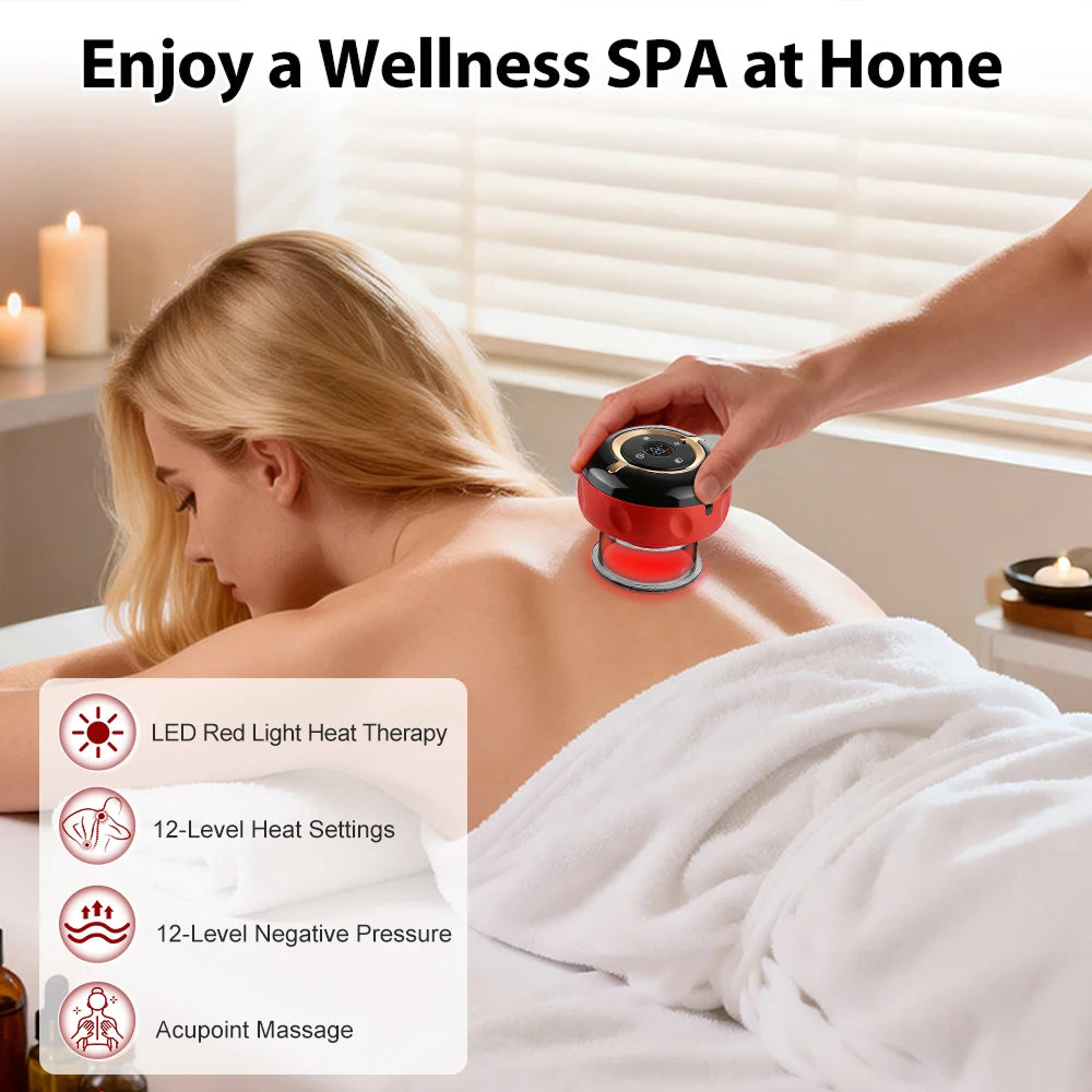 SapixAmi 3-in-1 Smart Cupping Therapy with Red Light & Heat