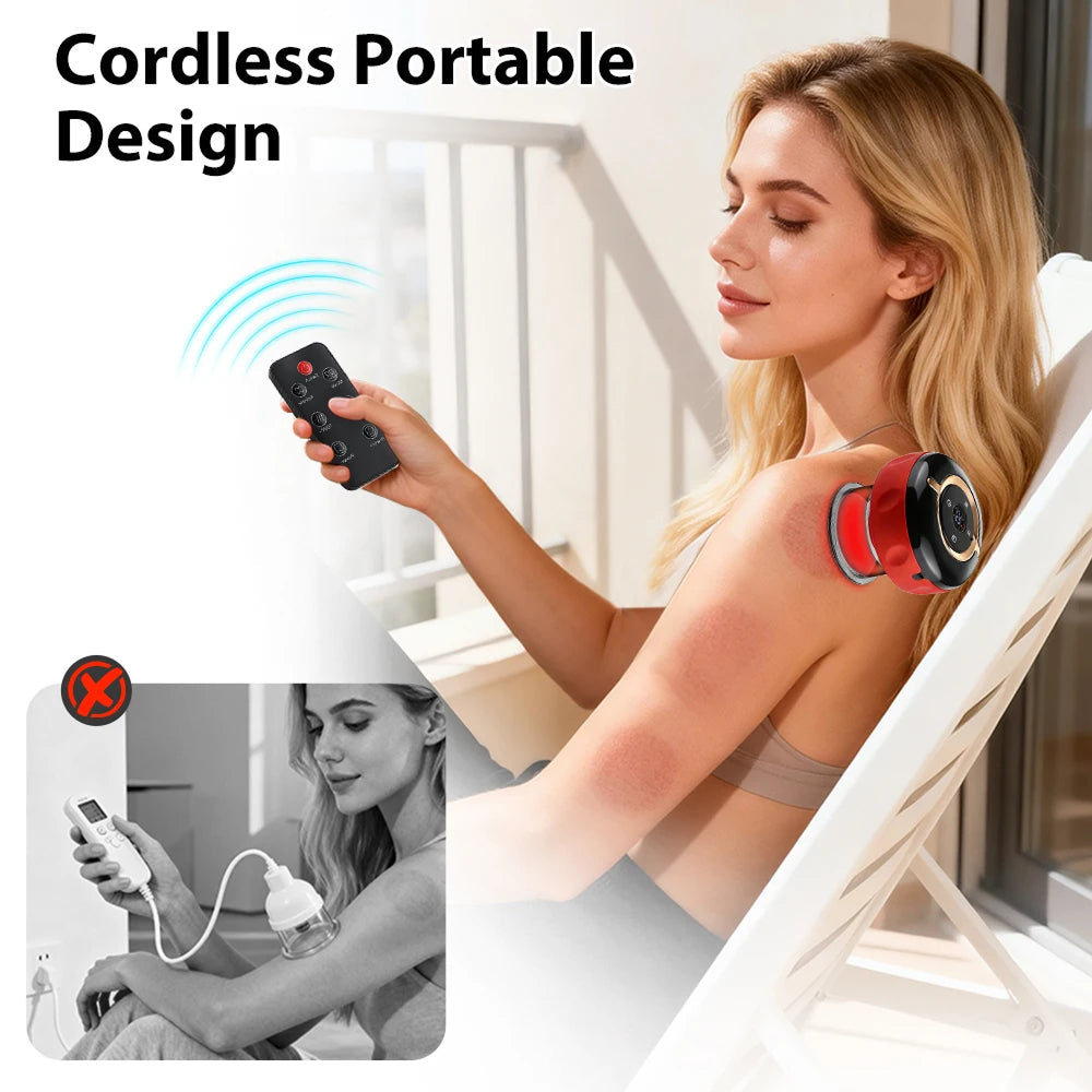 SapixAmi 3-in-1 Smart Cupping Therapy with Red Light & Heat