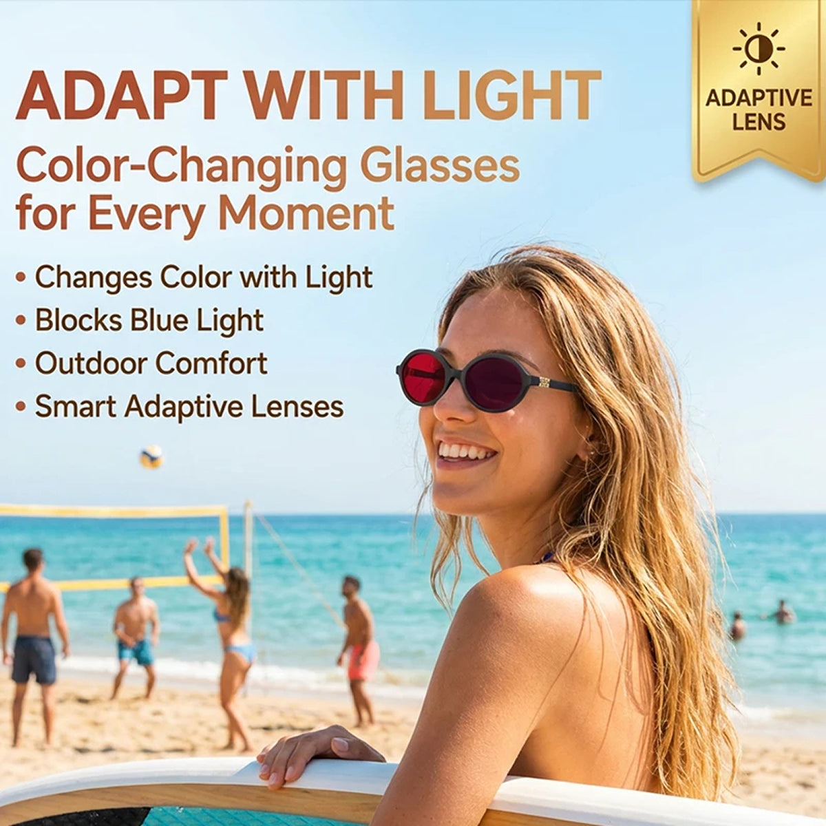 SatisGrad Red-Tinted Photochromic Blue Light Glasses