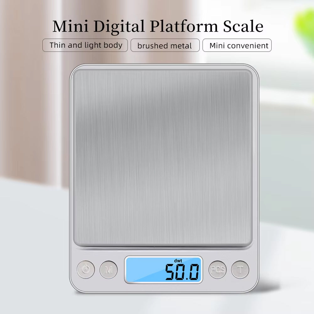 Scalevyx Digital Kitchen Scale 0.1g Laboratory-Grade Precision 3000g Capacity with 6 Unit Modes and Stainless Steel Platform