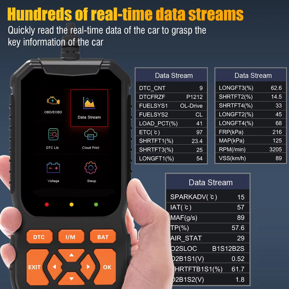 ScanMinix OBD2 Scanner for Engine Fault Codes and Battery Testing
