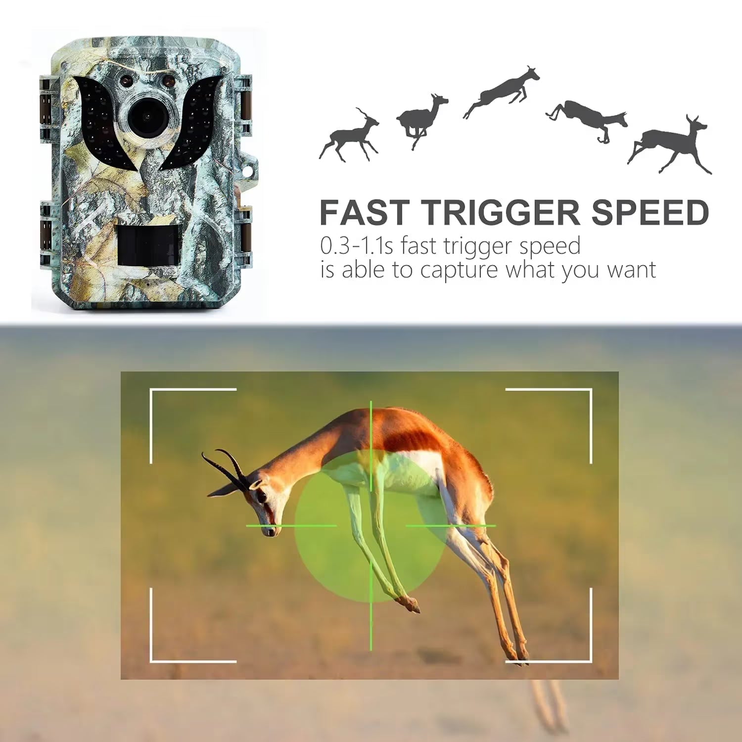 ScoxeCam 16MP No-Glow Stealth Trail Camera 0.2s Trigger