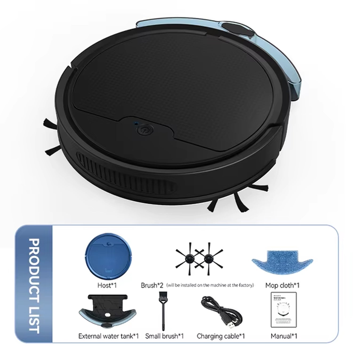 ScrubBoto 3-in-1 Smart Robot Vacuum and Mop with 2000Pa Suction, 6.8cm Ultra-Slim Profile and Bluetooth App Control