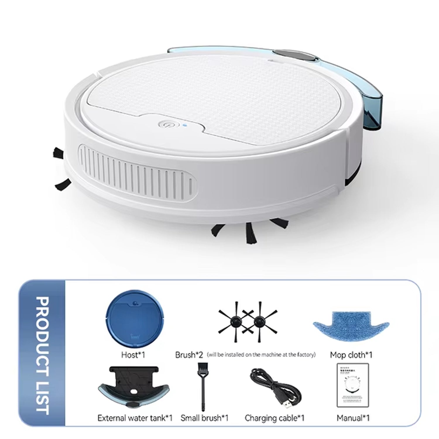ScrubBoto 3-in-1 Smart Robot Vacuum and Mop with 2000Pa Suction, 6.8cm Ultra-Slim Profile and Bluetooth App Control