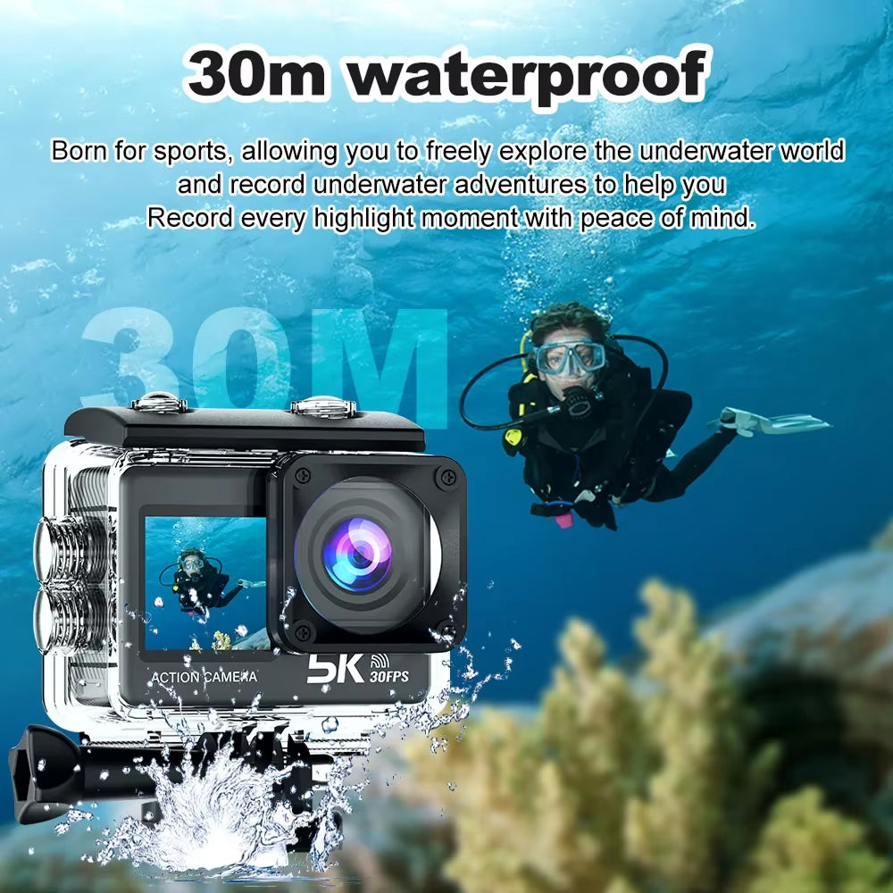 SeenFros 5K 30fps Ultra-HD Action Camera with Sony 386 Sensor