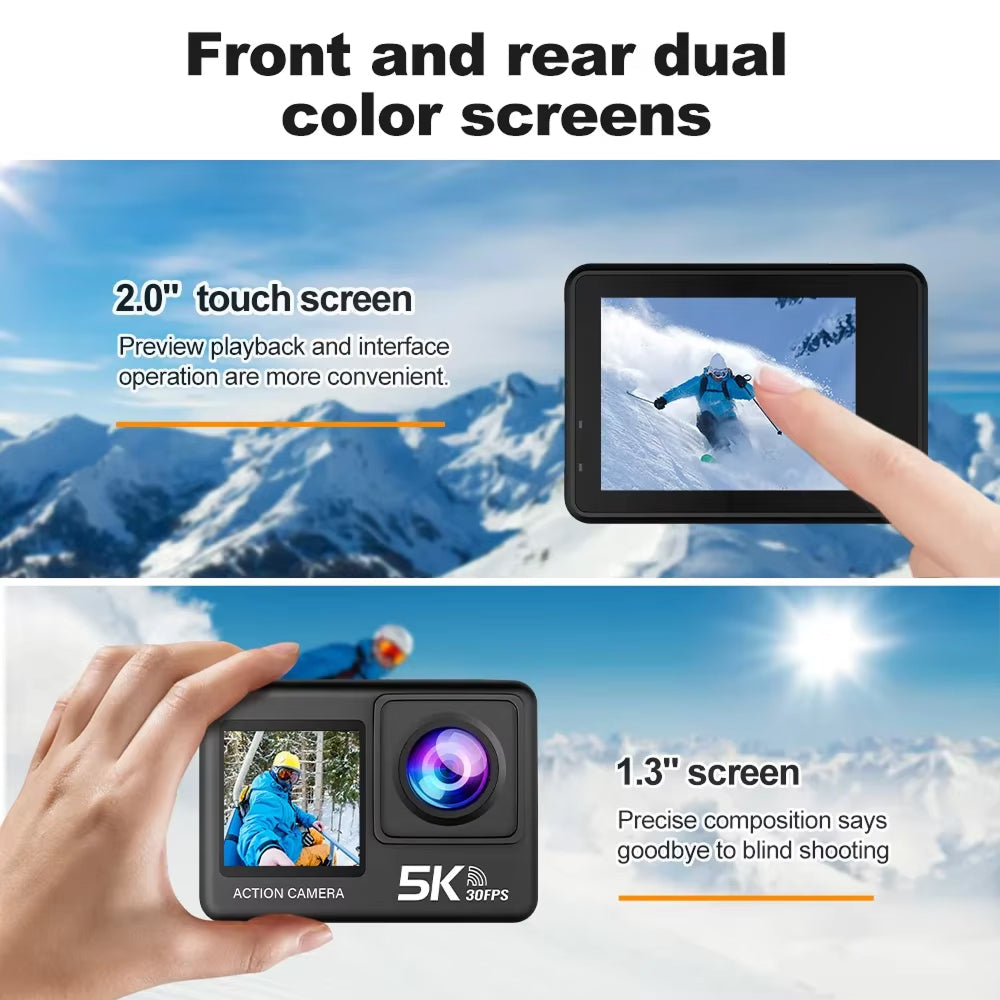 SeenFros 5K 30fps Ultra-HD Action Camera with Sony 386 Sensor