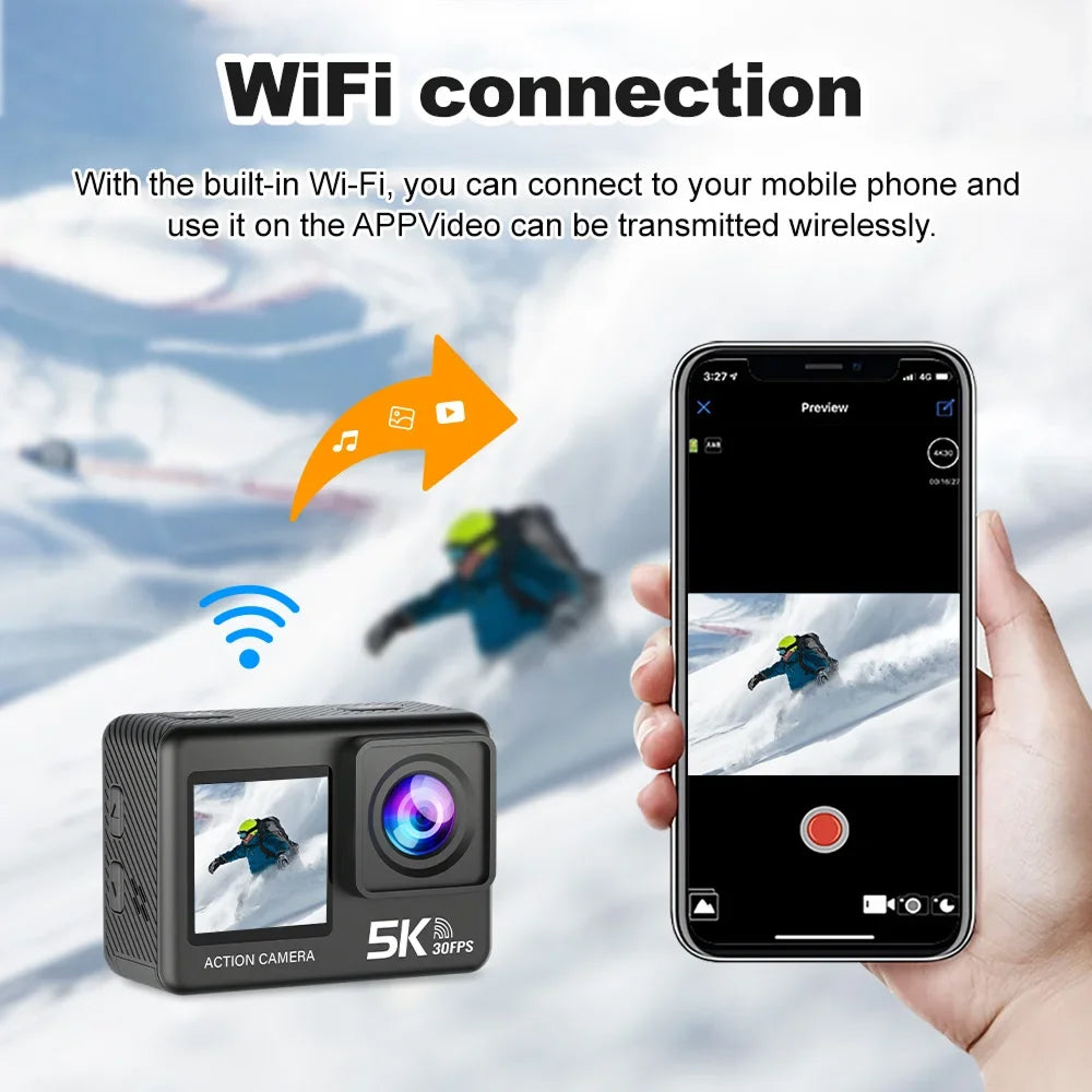 SeenFros 5K 30fps Ultra-HD Action Camera with Sony 386 Sensor