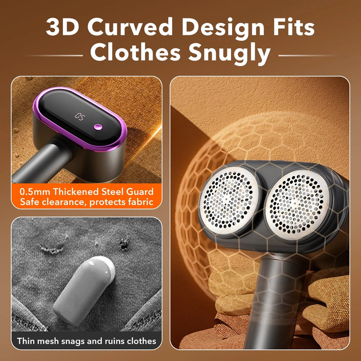 ShaverElis Rechargeable 12-Blade Fabric Shaver & Defuzzer