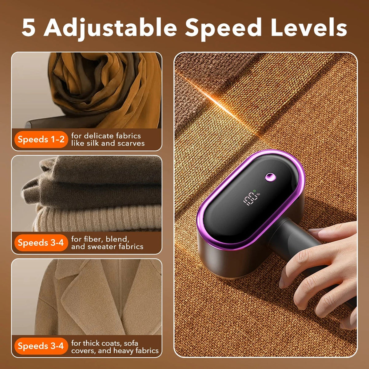 ShaverElis Rechargeable 12-Blade Fabric Shaver & Defuzzer