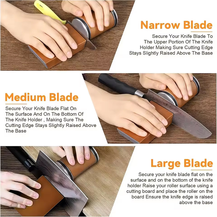 ShordiCut Rolling Knife Sharpener with Magnetic Angle Guide