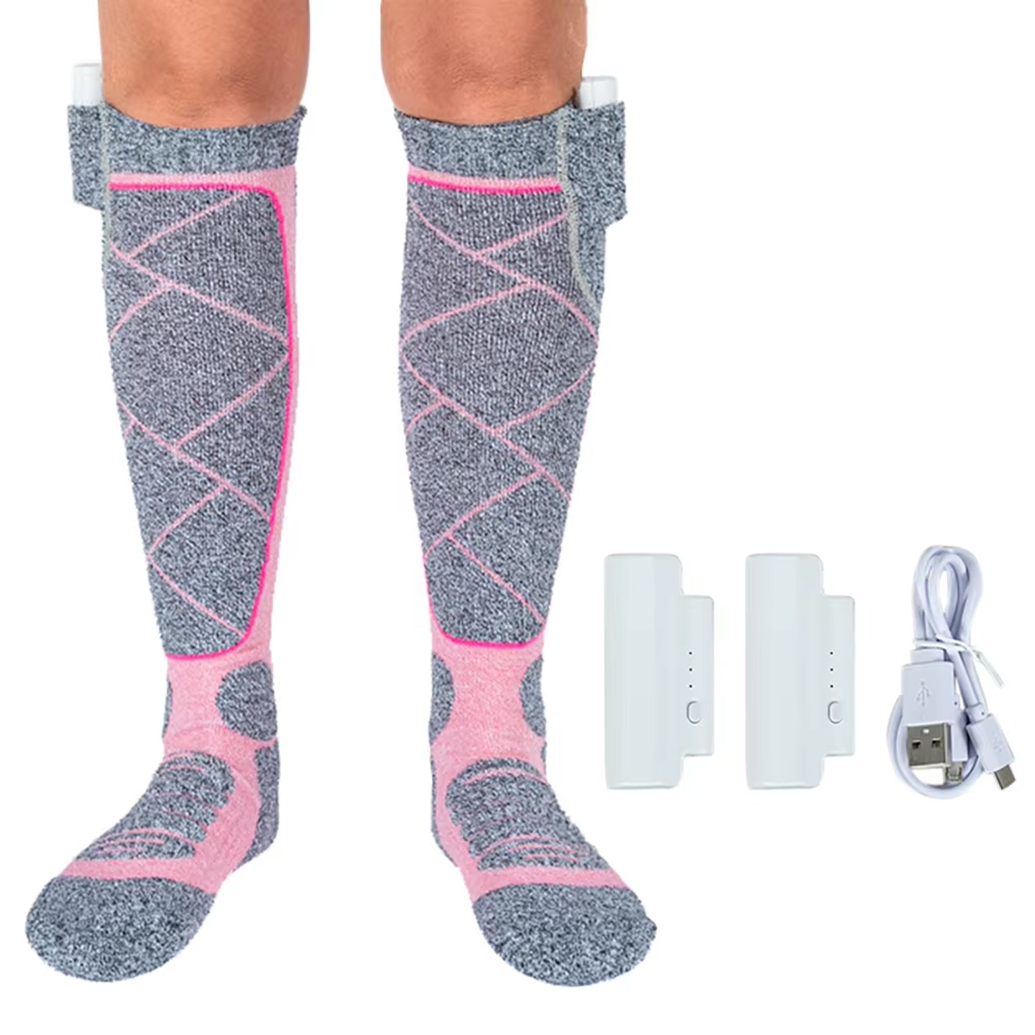 SkiHeati Electric Heated Ski Socks for Winter Sports & Hiking