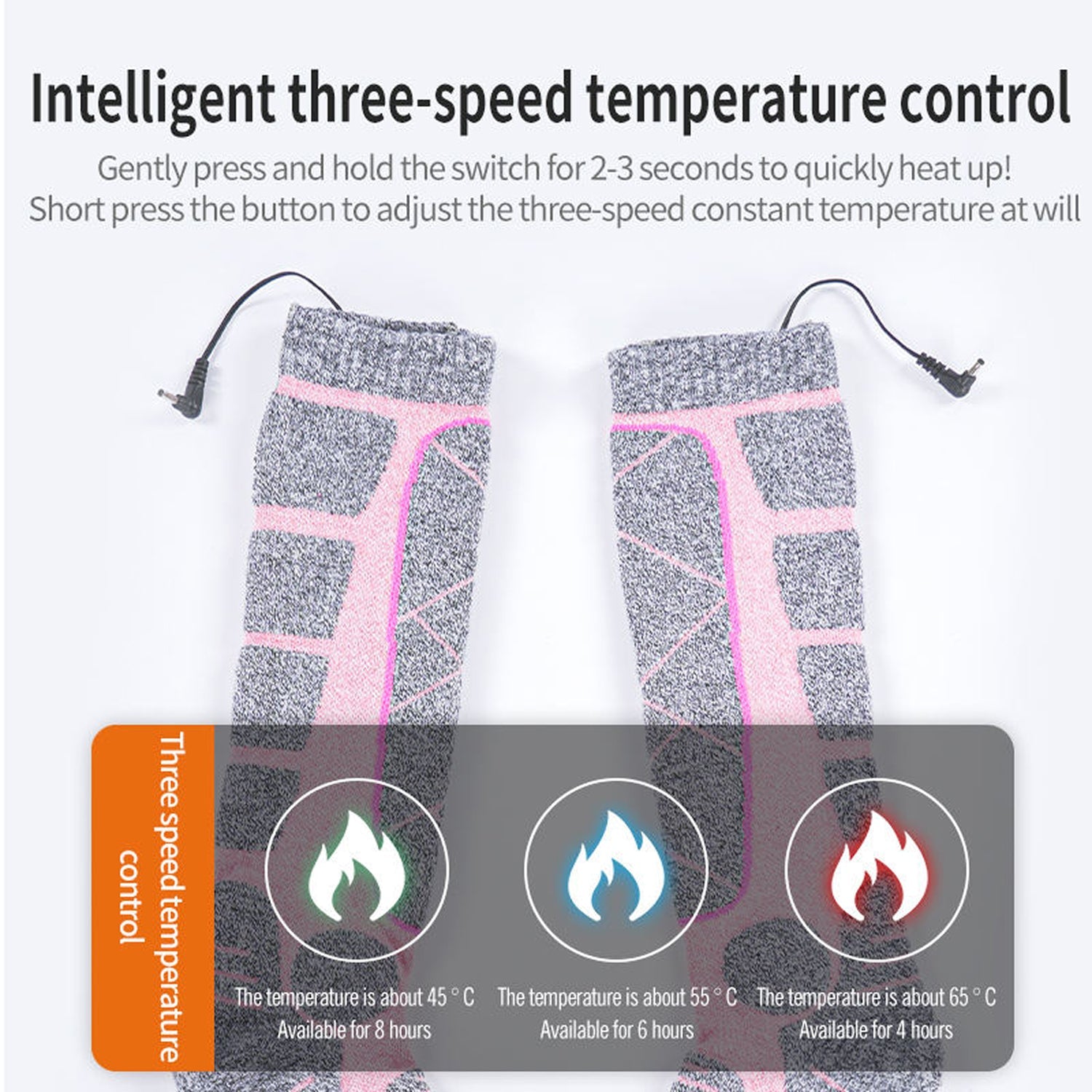 SkiHeati Electric Heated Ski Socks for Winter Sports & Hiking