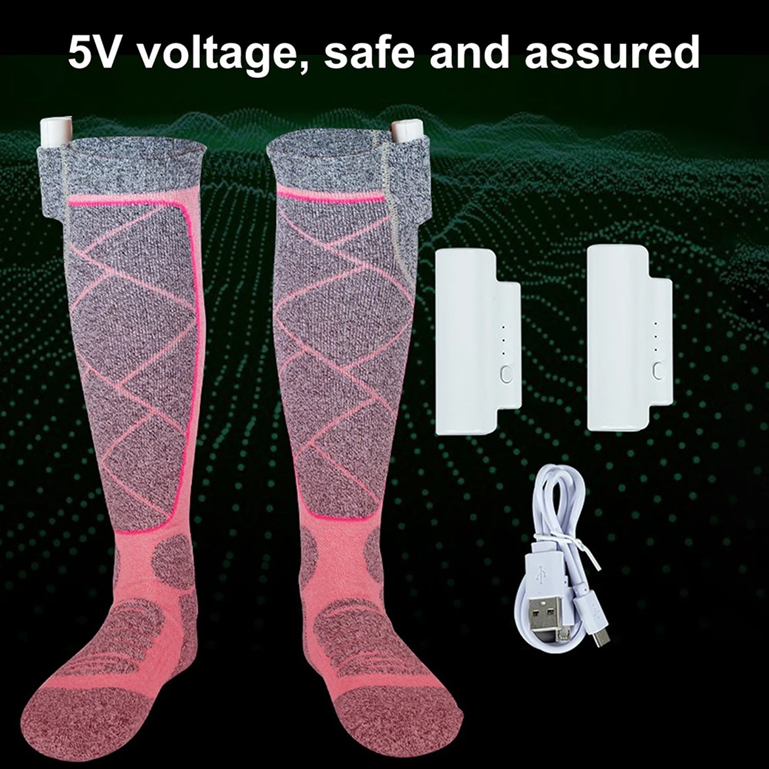 SkiHeati Electric Heated Ski Socks for Winter Sports & Hiking