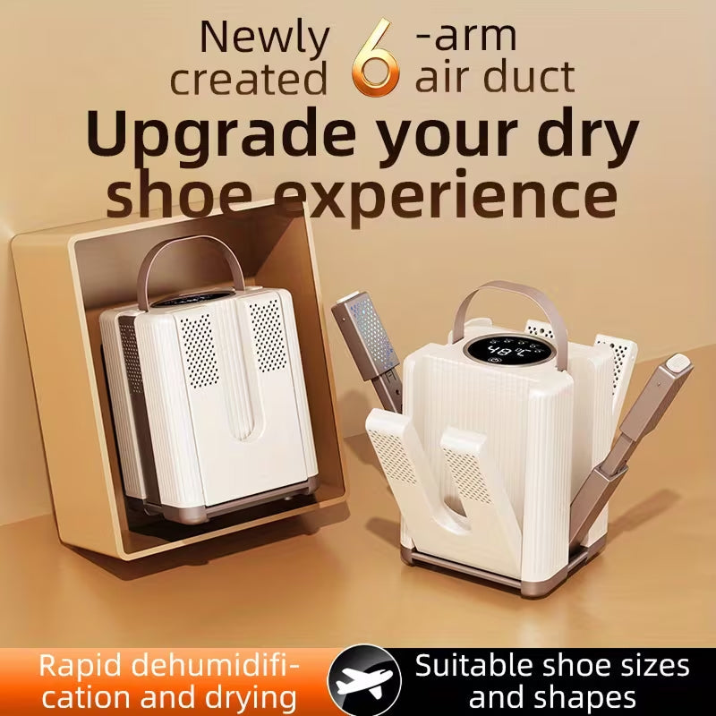 SkiTelax 6-Arm Fast PTC Heated Shoe & Boot Dryer with Odor Control