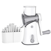 SliceMavi 5-in-1 Rotary Mandoline Slicer with Suction Base