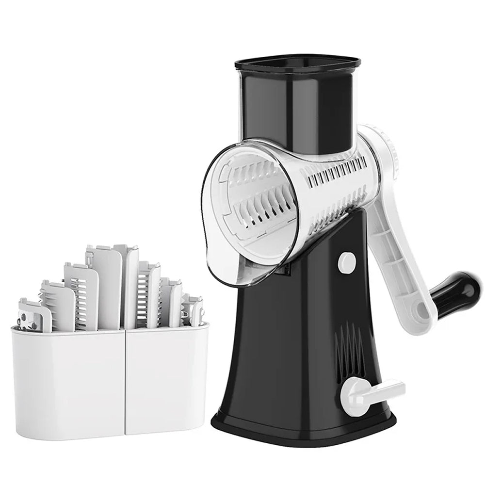 SliceMavi 5-in-1 Rotary Mandoline Slicer with Suction Base
