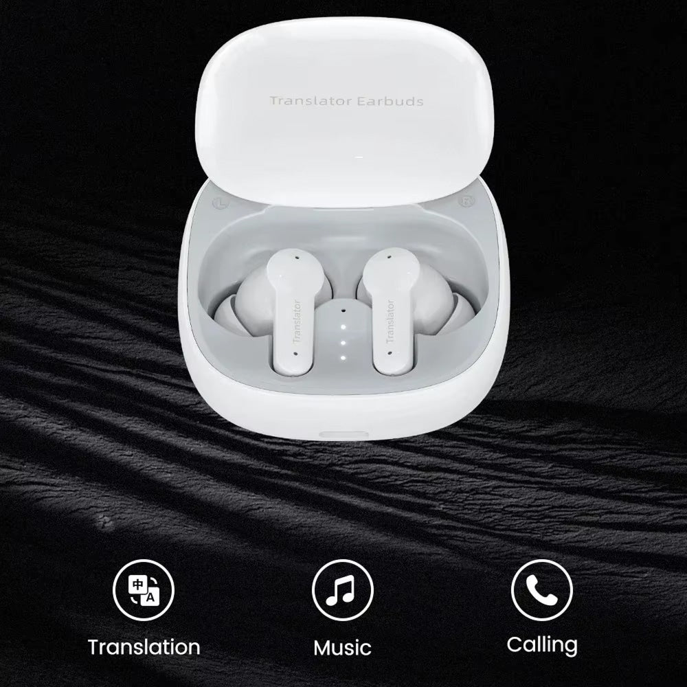 SmaxEntel M3 AI Translation Earbuds - 144 Languages Real-Time Translator