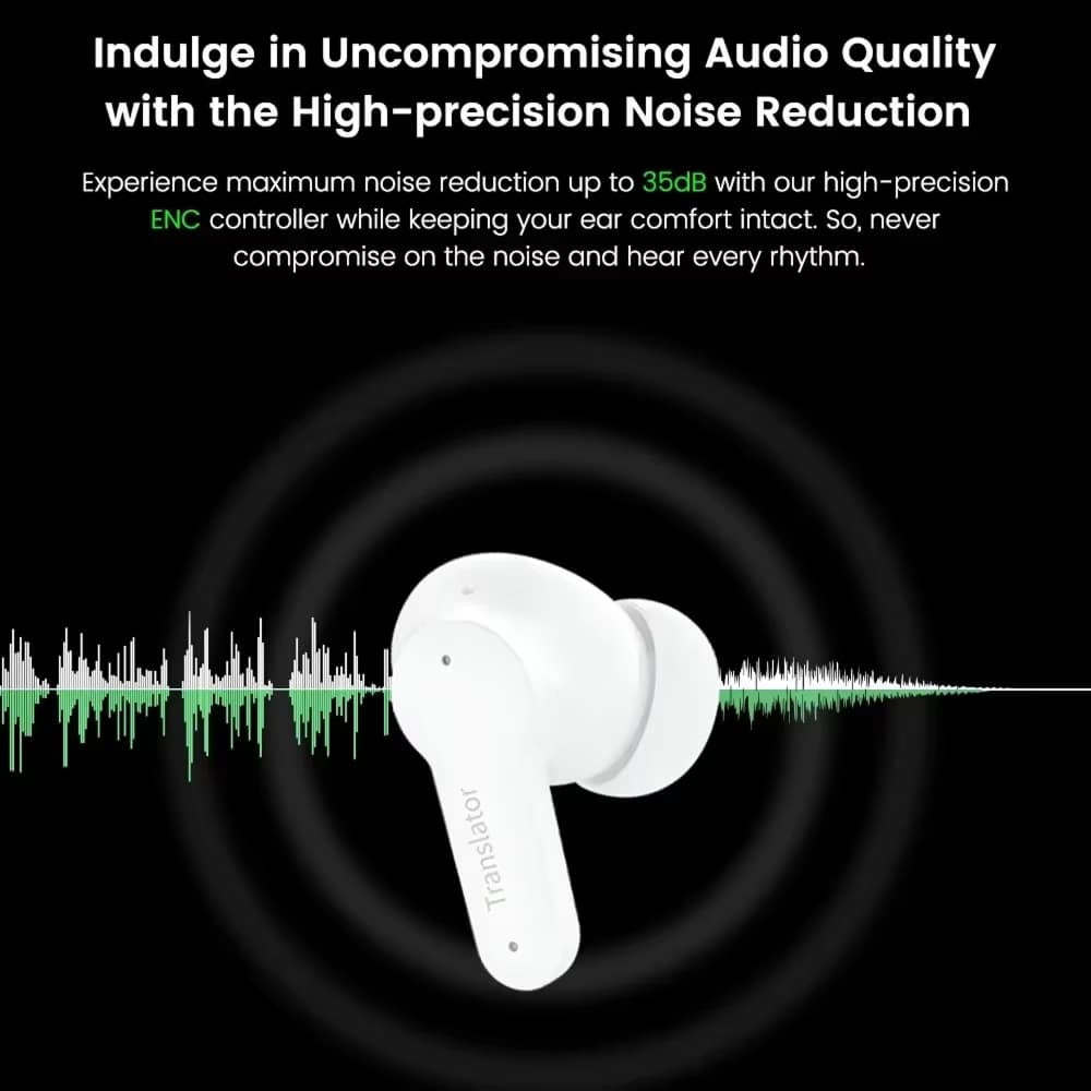 SmaxEntel M3 AI Translation Earbuds - 144 Languages Real-Time Translator