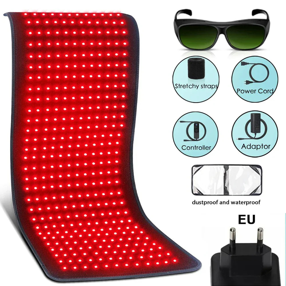 SobiEnfra Red Light Therapy Heating Pad 660nm Dual-Wavelength 360 LEDs for Pain Relief