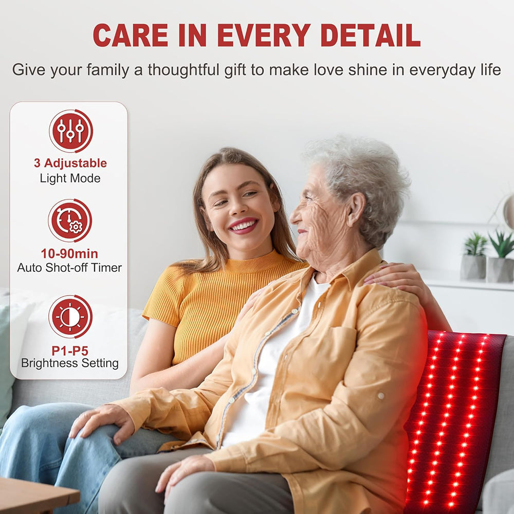 SobiEnfra Red Light Therapy Heating Pad 660nm Dual-Wavelength 360 LEDs for Pain Relief