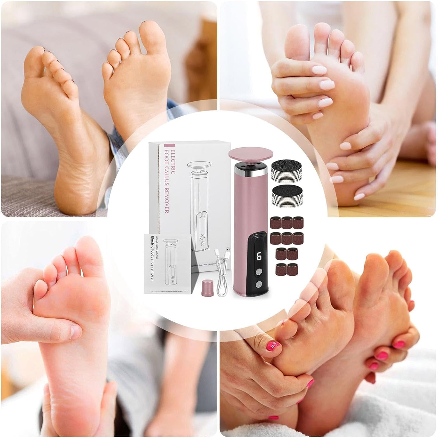 Professional Electric Callus Remover for Cracked Heels