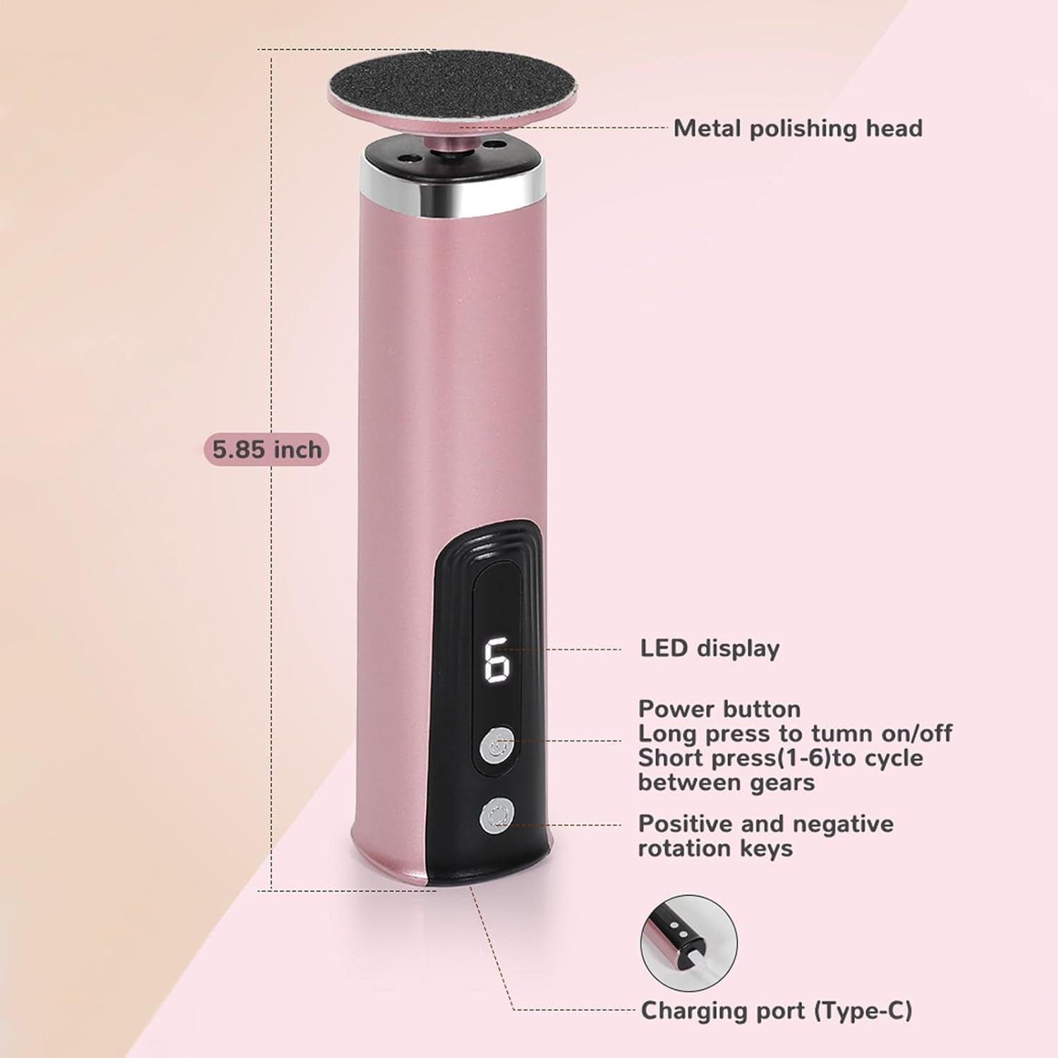 Professional Electric Callus Remover for Cracked Heels