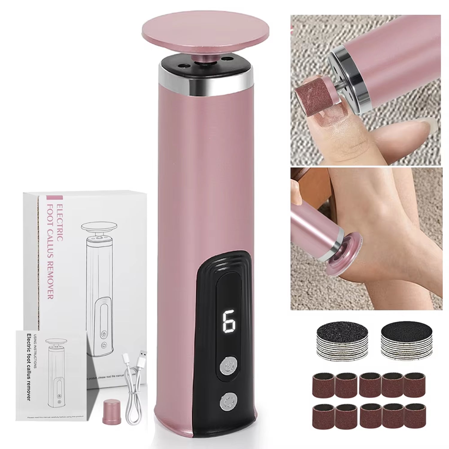 Professional Electric Callus Remover for Cracked Heels