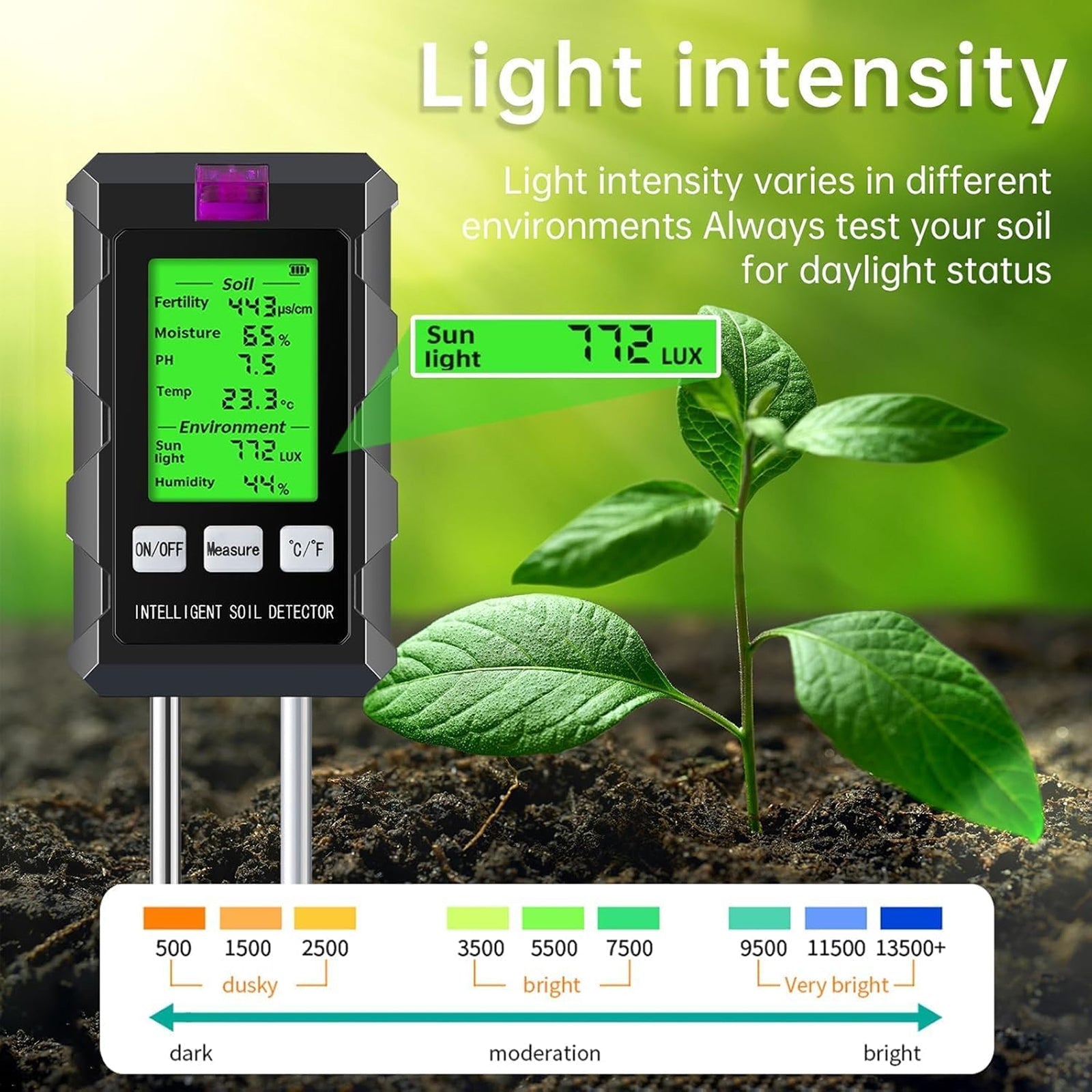 SoilWakix 6-in-1 Digital Soil PH Tester for Gardeners