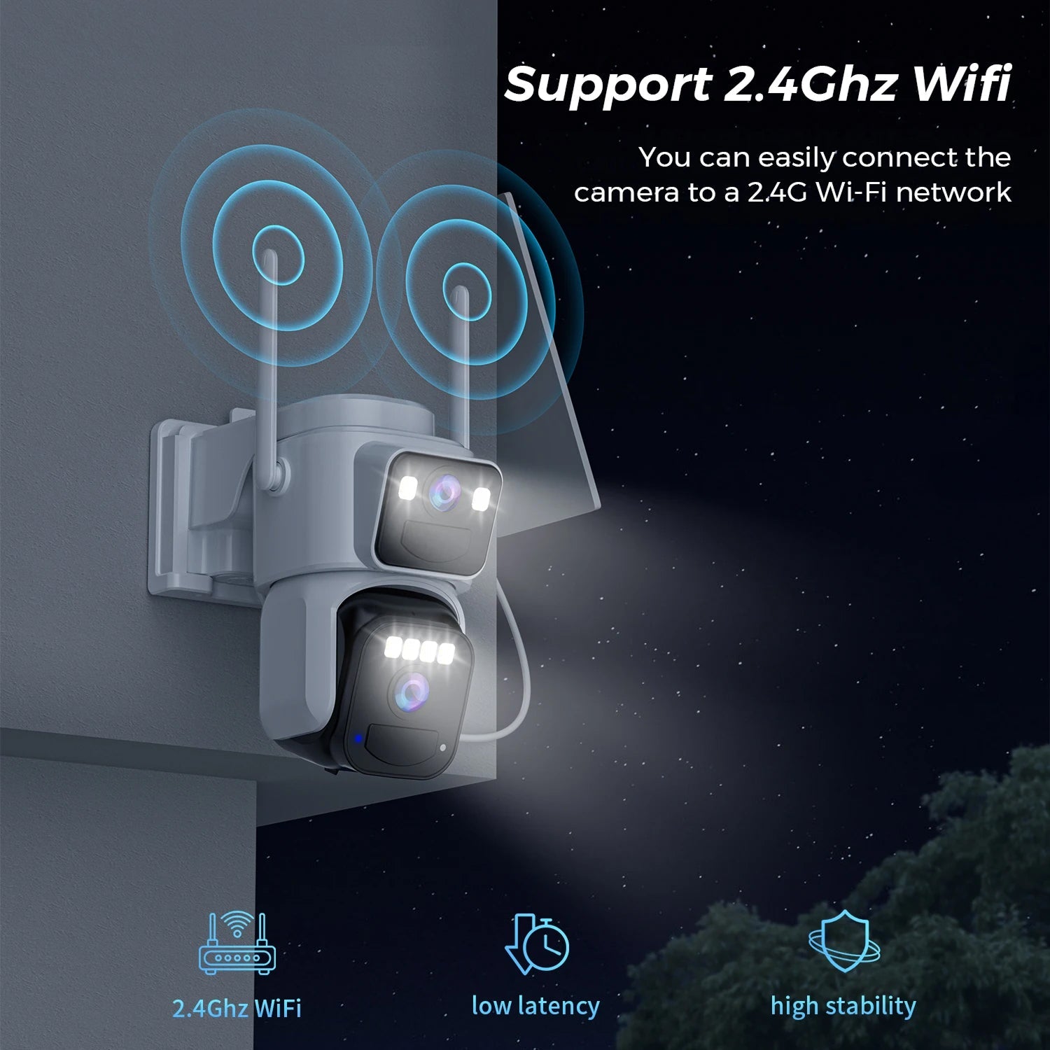 ElixForn 8MP Solar Security Camera 4K Ultra-HD 360° Pan/Tilt AI Human Detection