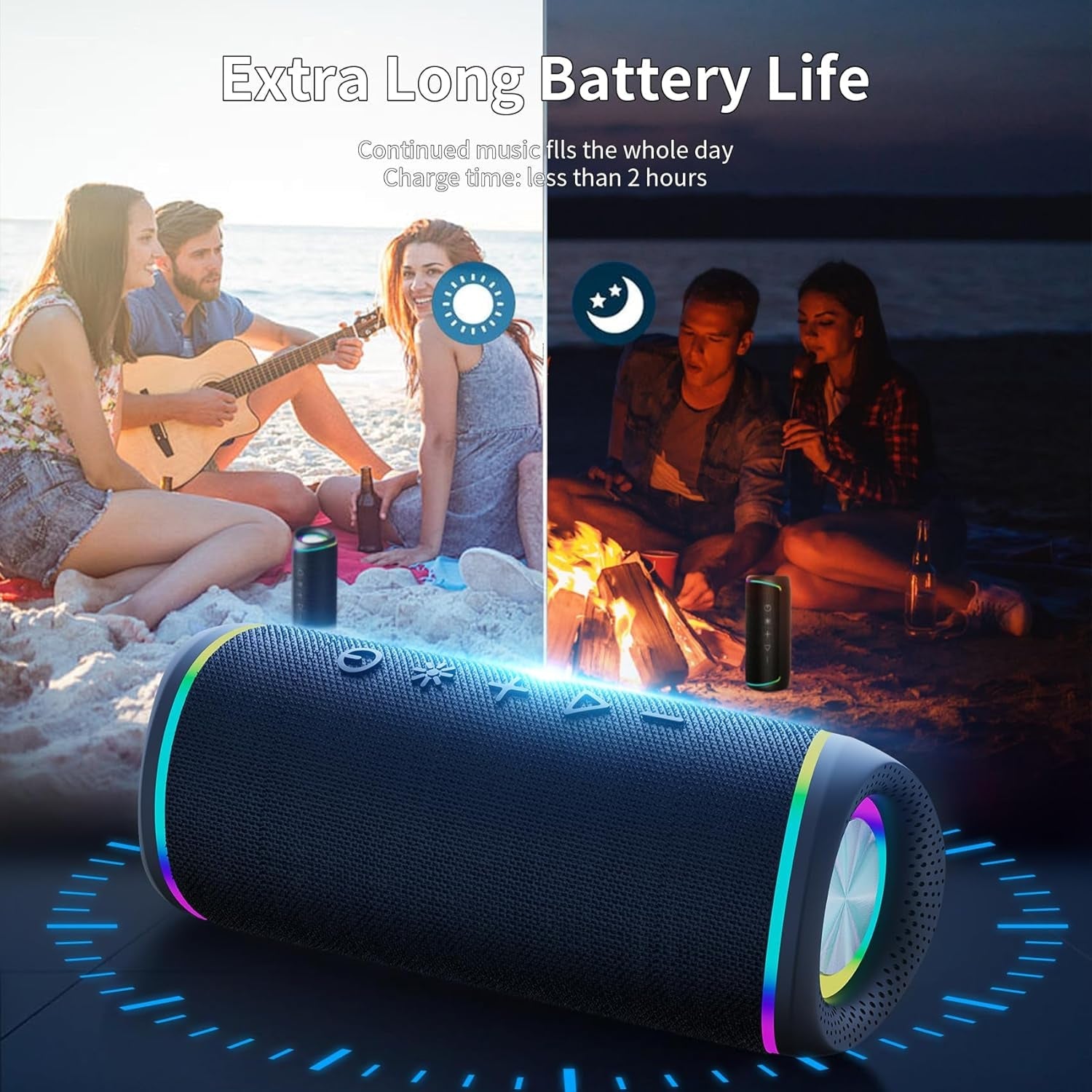 SonikPode Portable Bluetooth Speaker 30W HD Sound IPX5 Waterproof