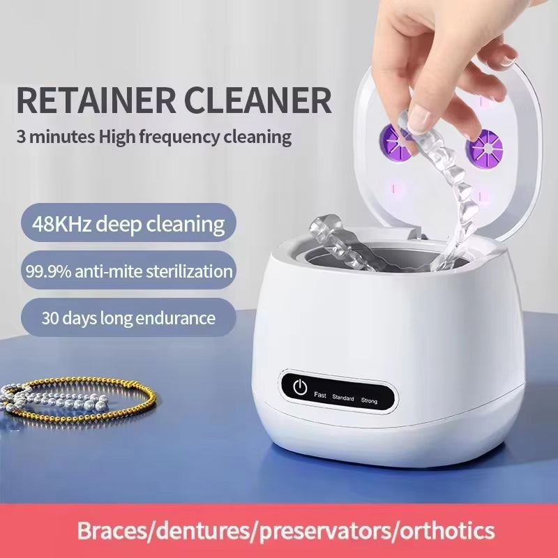 SonoLuxie Cordless Ultrasonic Cleaner 48kHz Professional Dental Pod with UV-C Sterilization and 3000mAh Battery