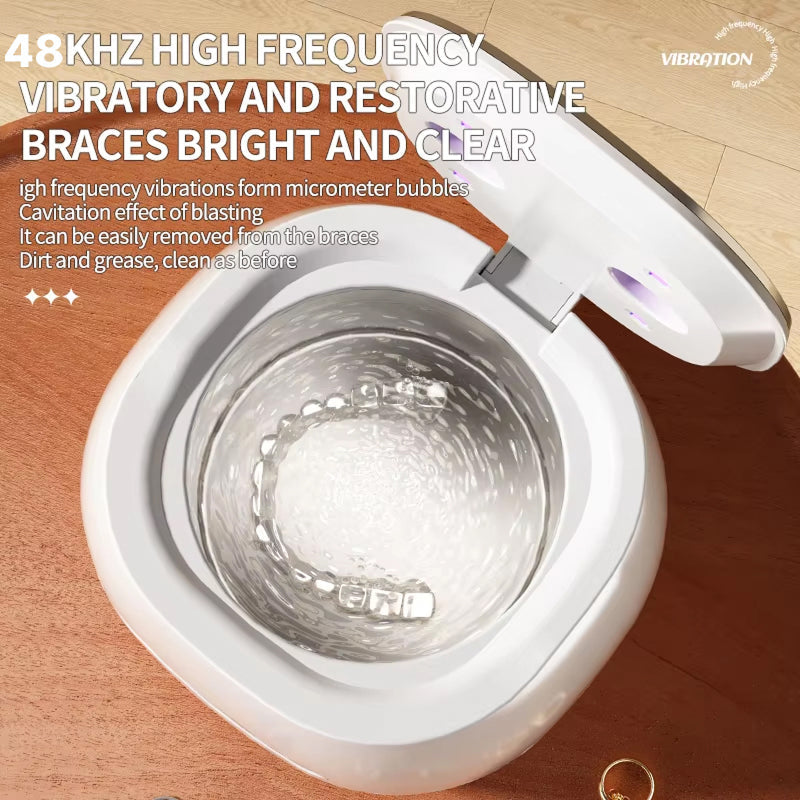 SonoLuxie Cordless Ultrasonic Cleaner 48kHz Professional Dental Pod with UV-C Sterilization and 3000mAh Battery