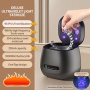 SonoLuxie Cordless Ultrasonic Cleaner 48kHz Professional Dental Pod with UV-C Sterilization and 3000mAh Battery