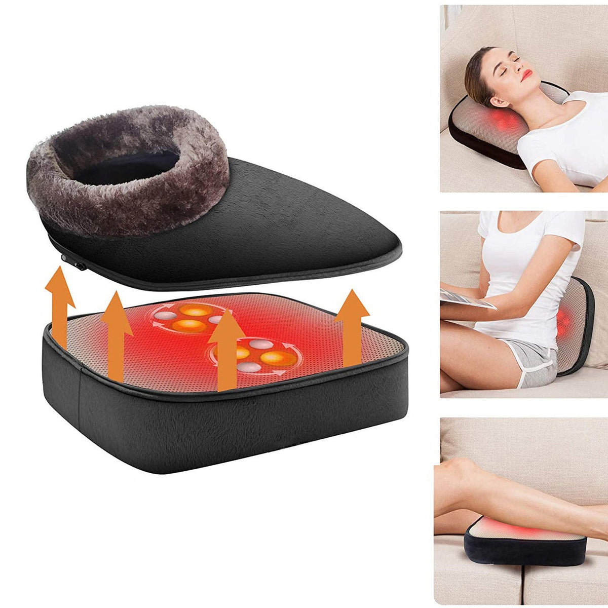 StepiLux Shiatsu Foot Massager with Heat and 2-in-1 Design