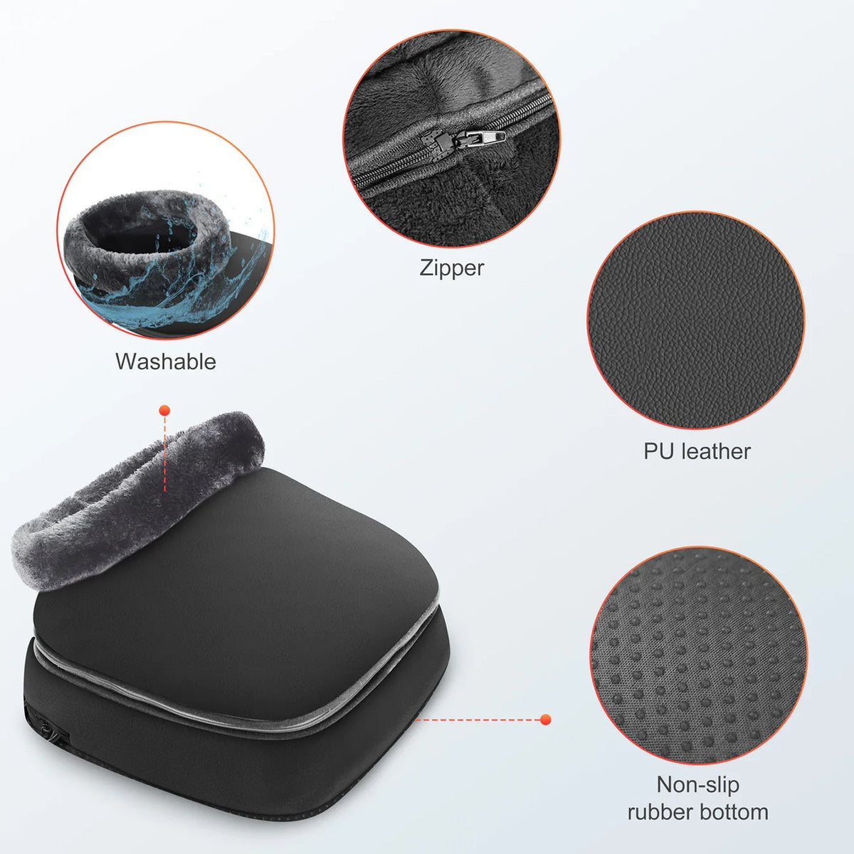 StepiLux Shiatsu Foot Massager with Heat and 2-in-1 Design