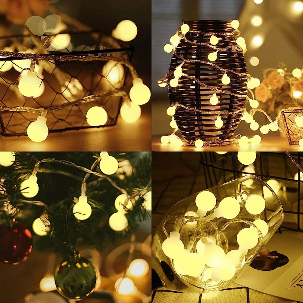 StrixLomi USB & Battery Powered Ball String Lights