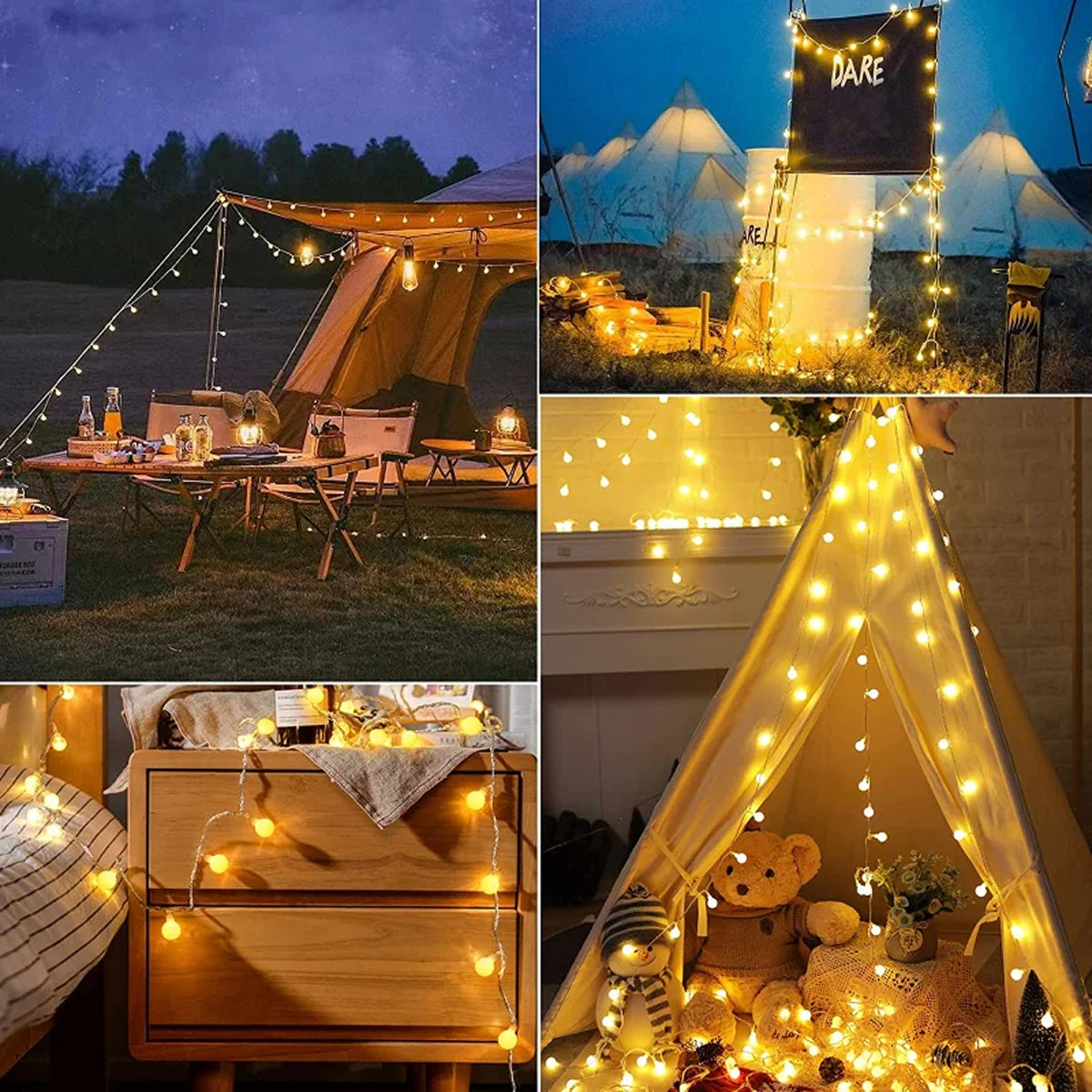 StrixLomi USB & Battery Powered Ball String Lights