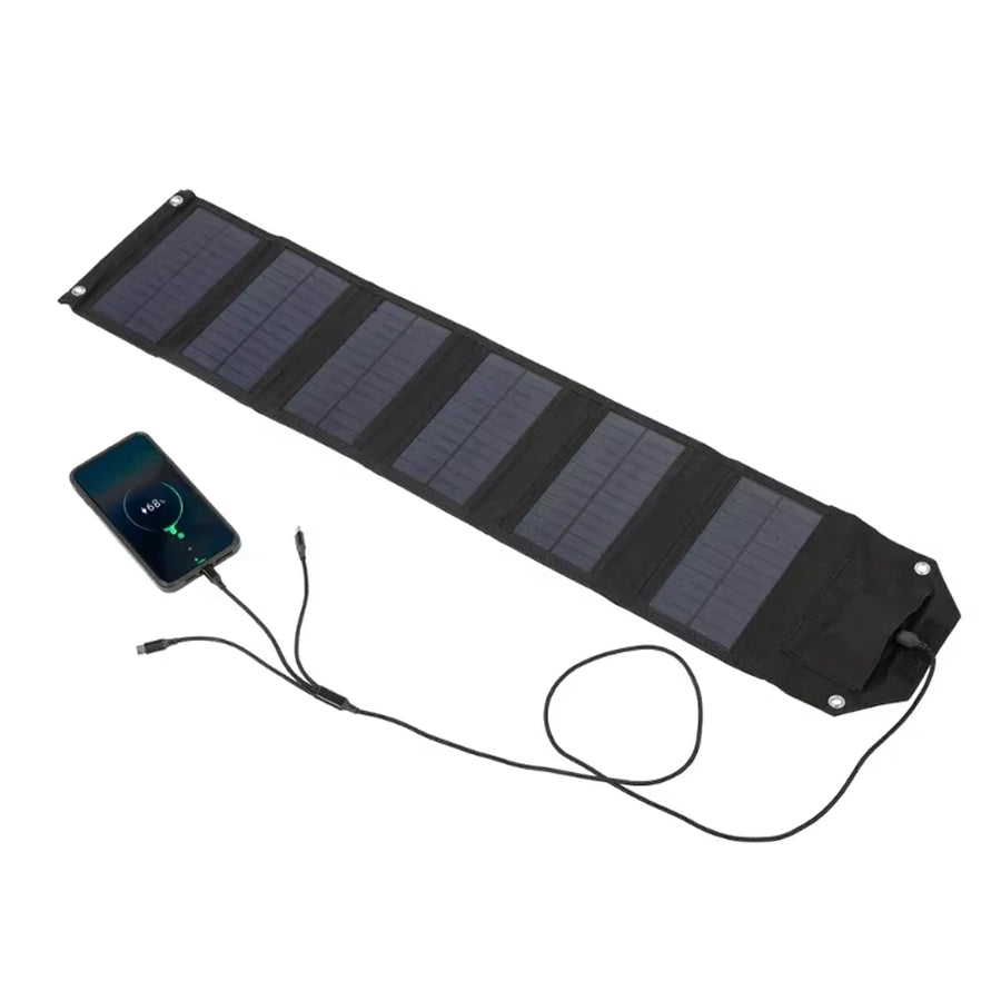 SundiFold High-Efficiency Portable Solar Panel with Dual USB & Type-C Outputs, 30% Faster Charging and Waterproof Foldable Design