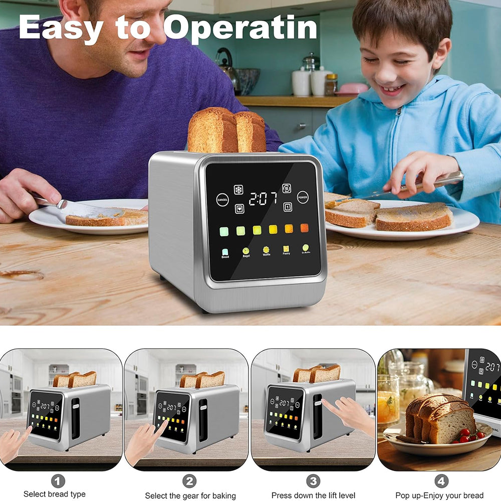 SwinLide Smart Toaster with Touchscreen and LCD Timer