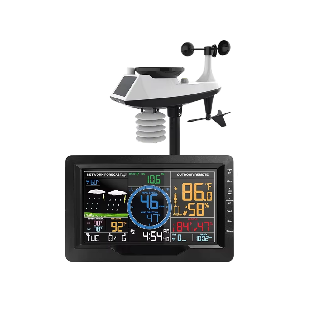 TaciAtmos Weather Station 8-in-1 Wireless Wi-Fi 328ft Outdoor Sensor Monitor
