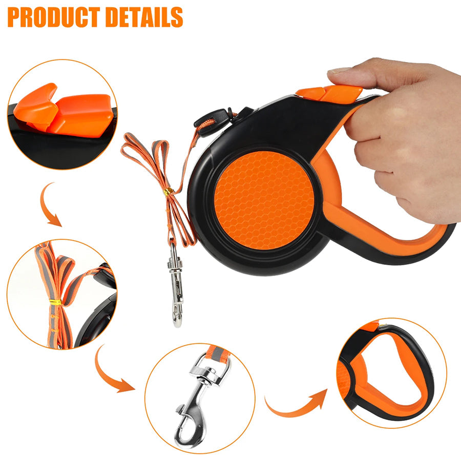 TanisPup 8-Meter Extra-Long Heavy Duty Retractable Dog Leash