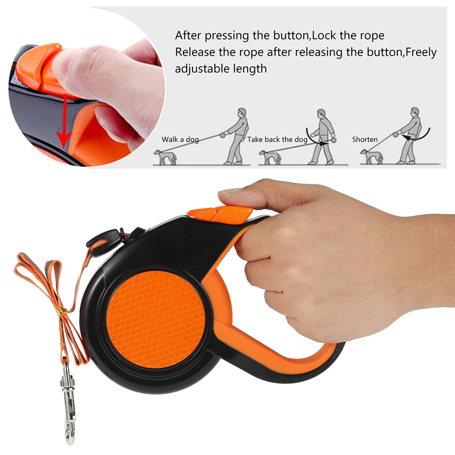 TanisPup 8-Meter Extra-Long Heavy Duty Retractable Dog Leash