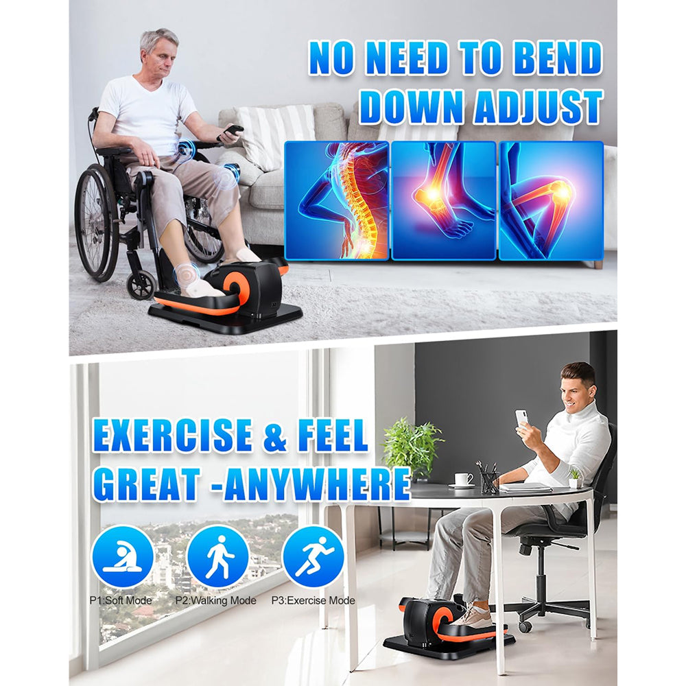TasiPotas Quiet Under Desk Elliptical Machine with Remote Control