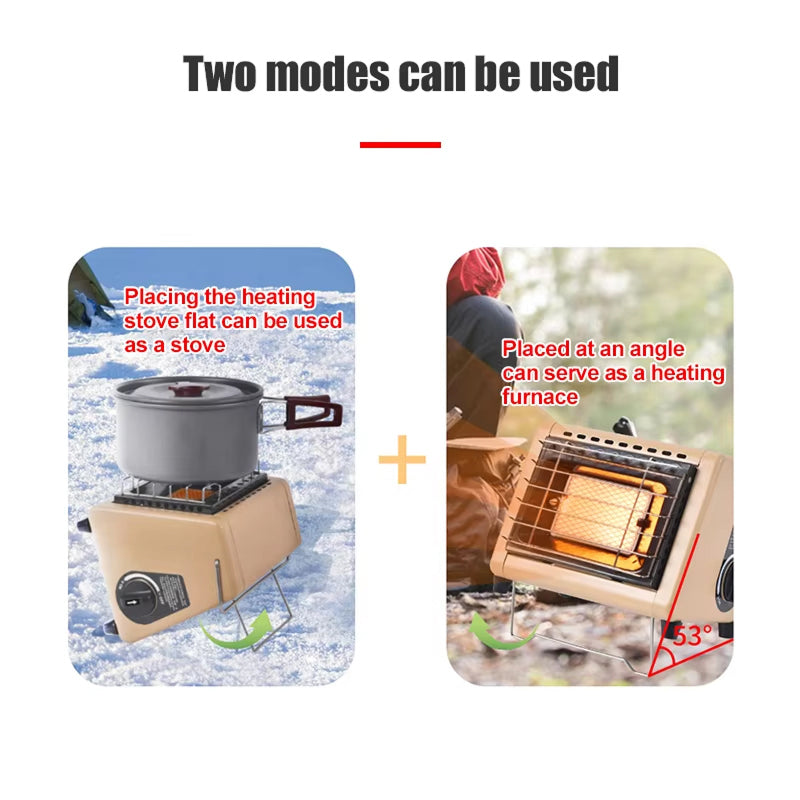 TentWarmi 2-in-1 Portable Camping Tent Heater & Cooking Stove